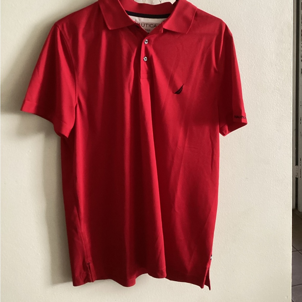 Nautica Vibrant Red Polo Shirt for Men